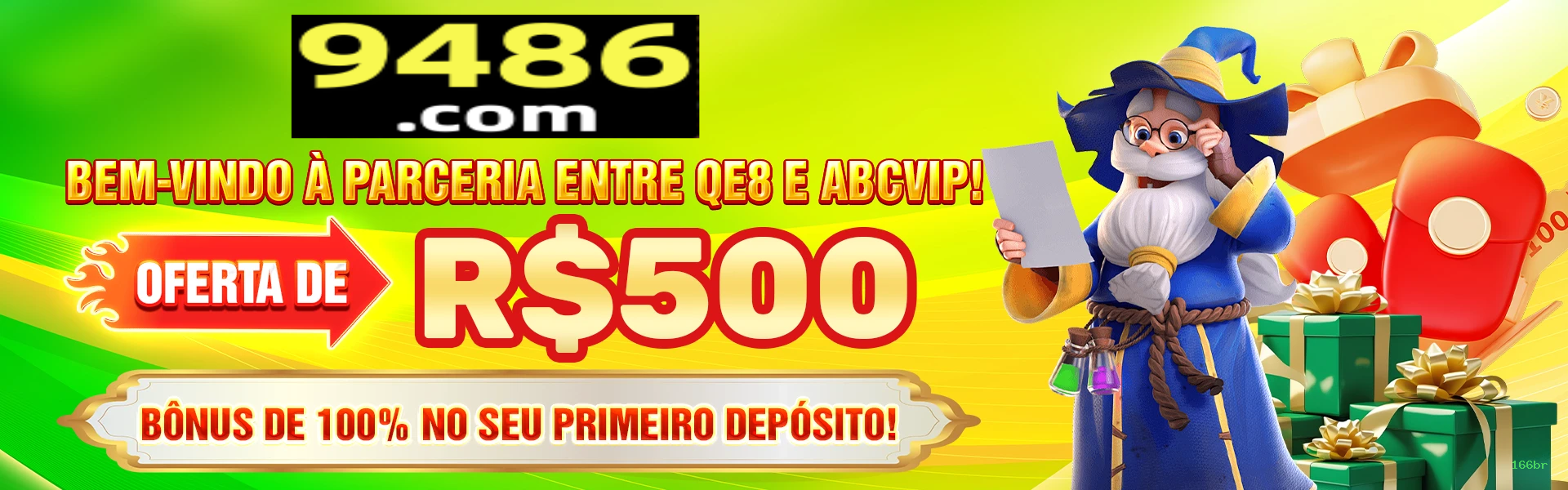 Bônus boas-vindas 166br R$100